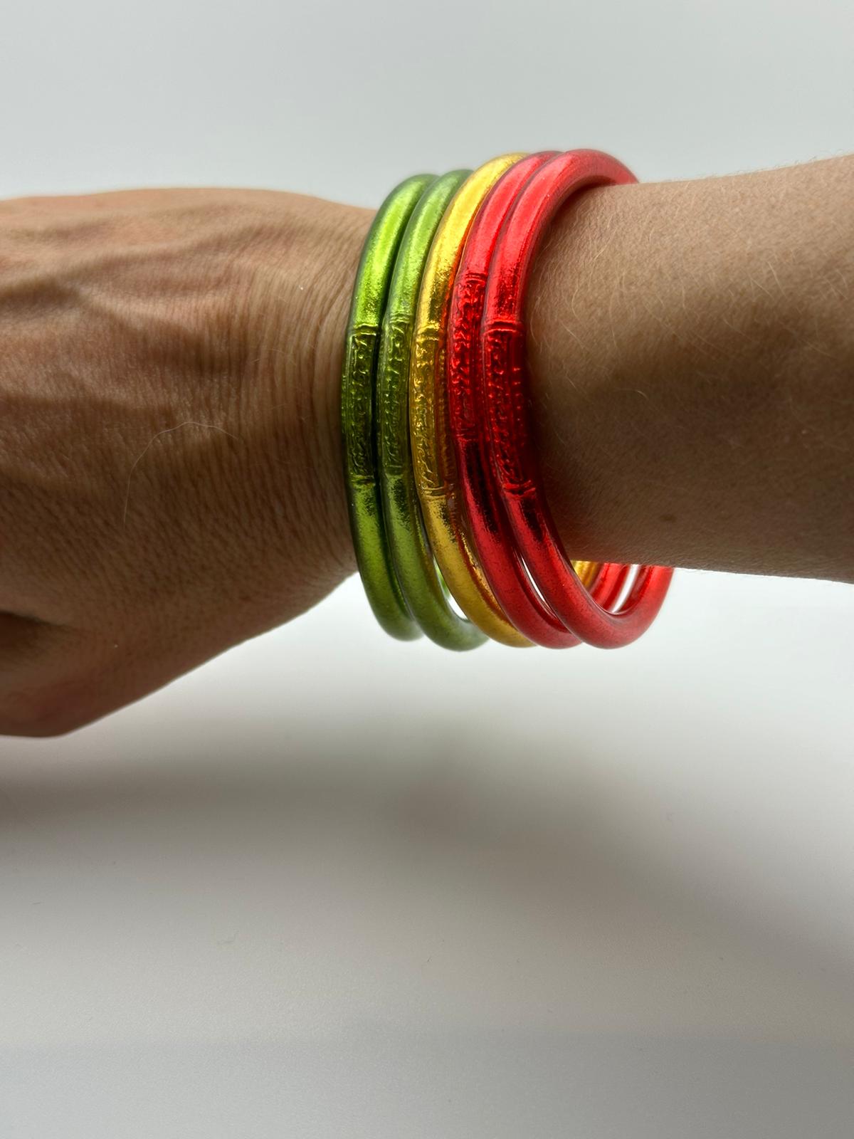 Pulsera Budista lisa roja