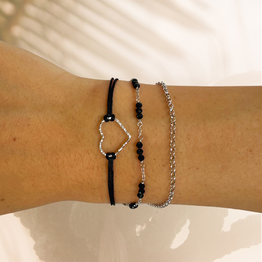 Pulsera love plata (más colores)