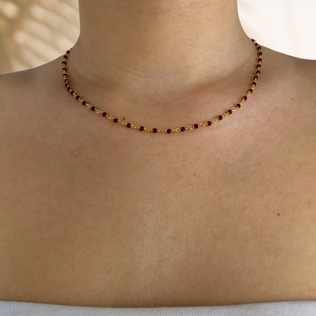 Collar Badalona oro - diferentes piedras