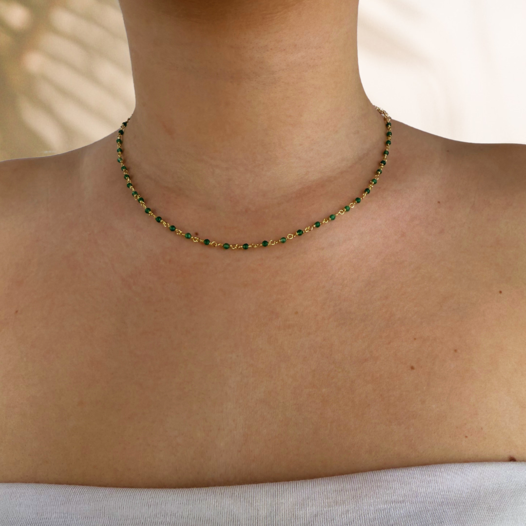 Collar Badalona oro - diferentes piedras