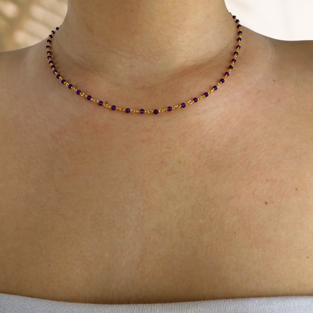 Collar Badalona oro - diferentes piedras