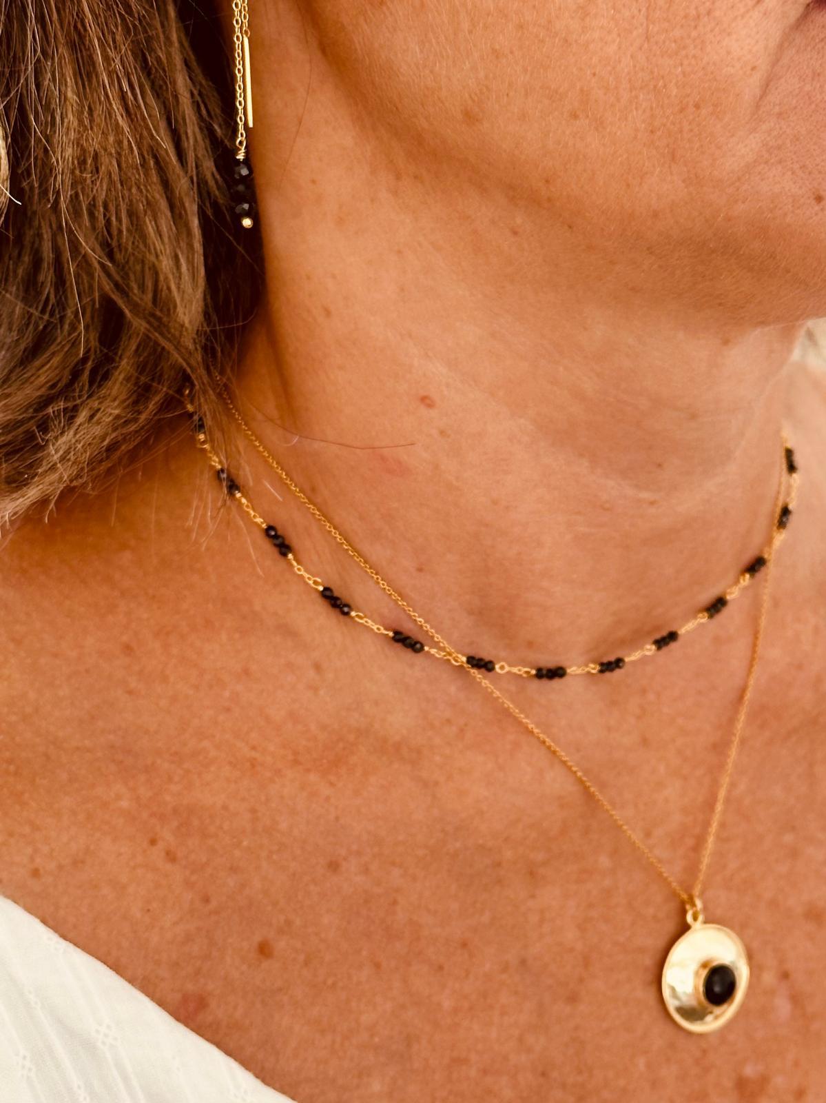 Collar Tossa de mar oro - diferentes piedras