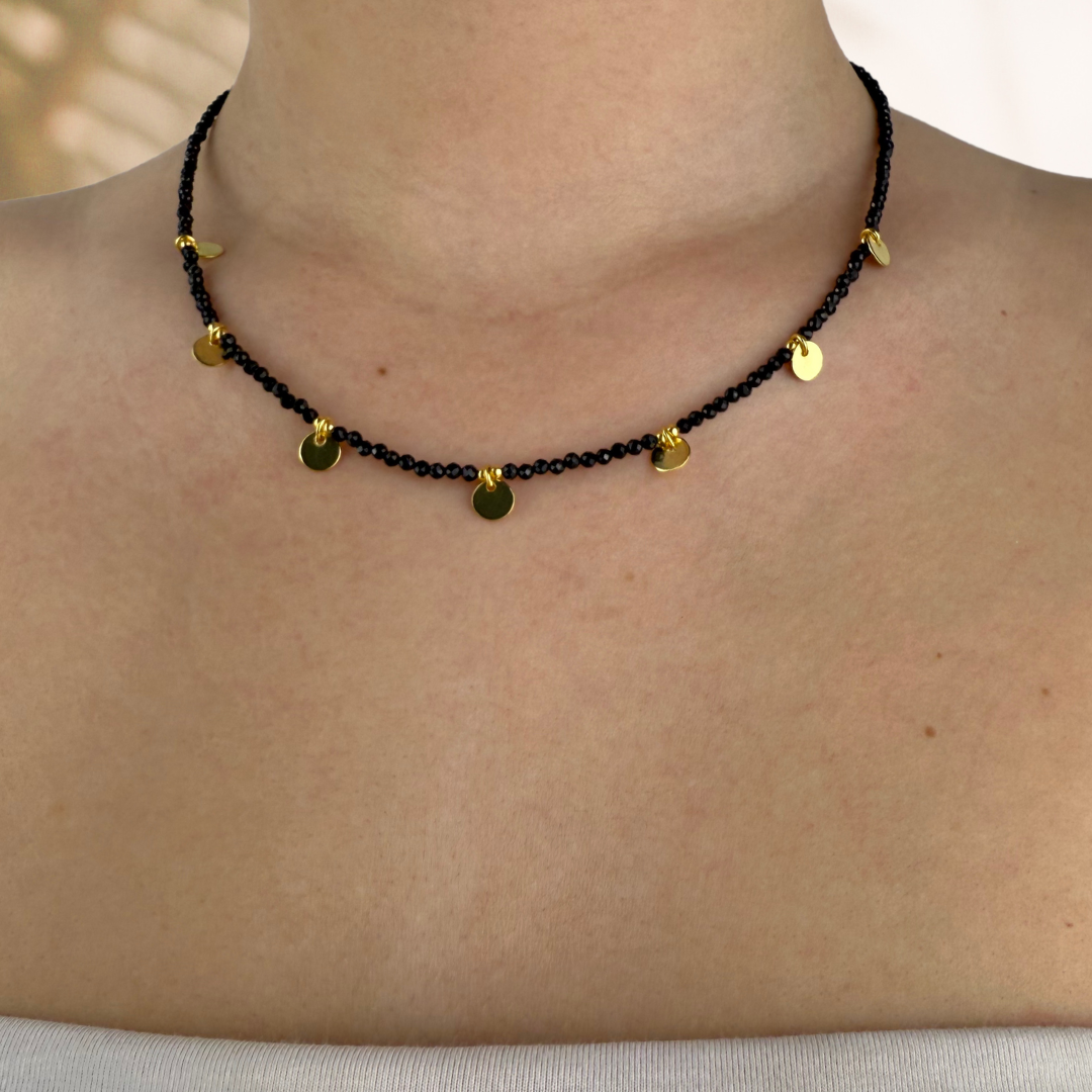 Collar Alella oro-diferentes piedras