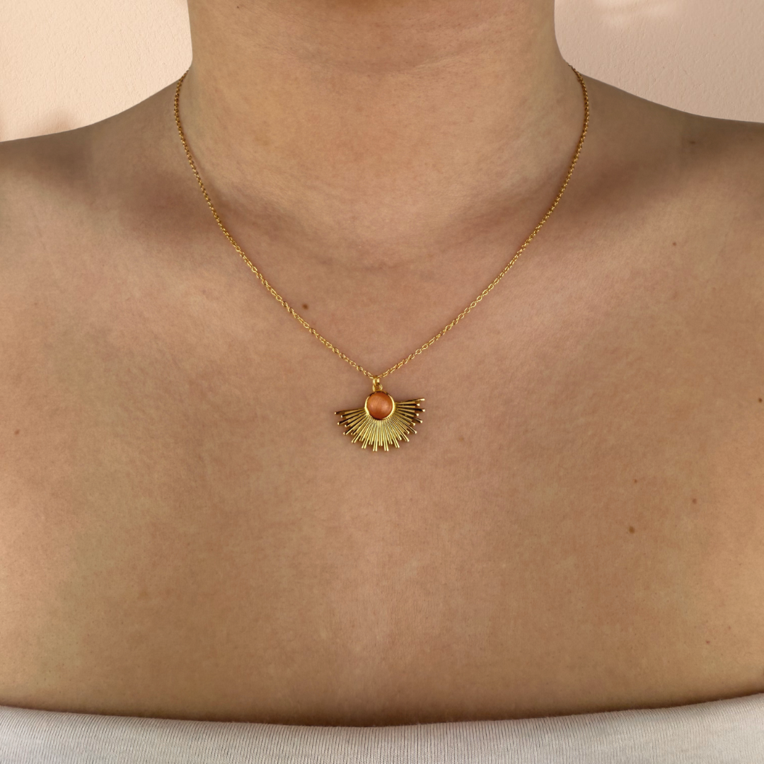 Collar Sol oro - diferentes piedras