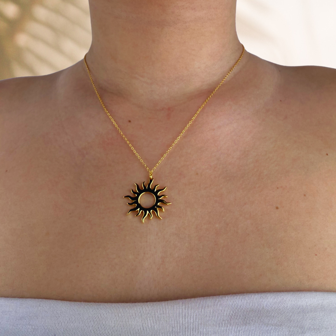 Setting sun necklace