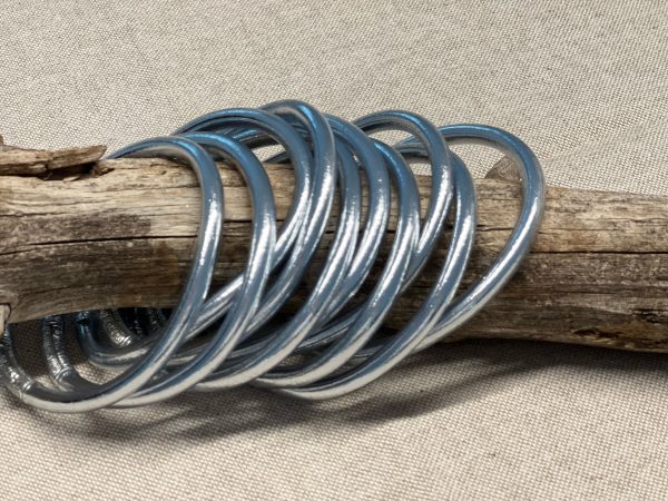 Pulsera Budista plateada lisa