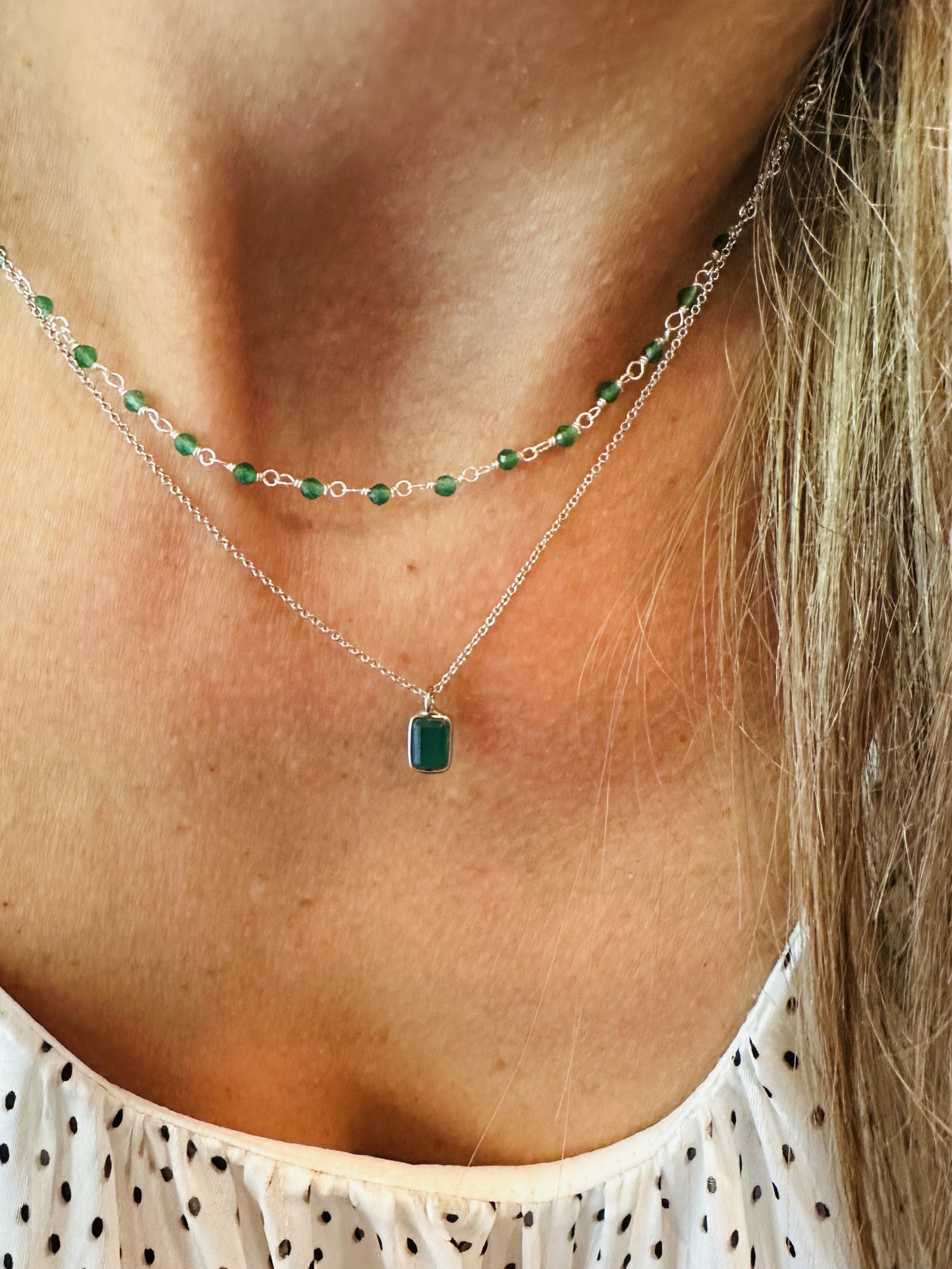 Badalona silver necklace - different stones