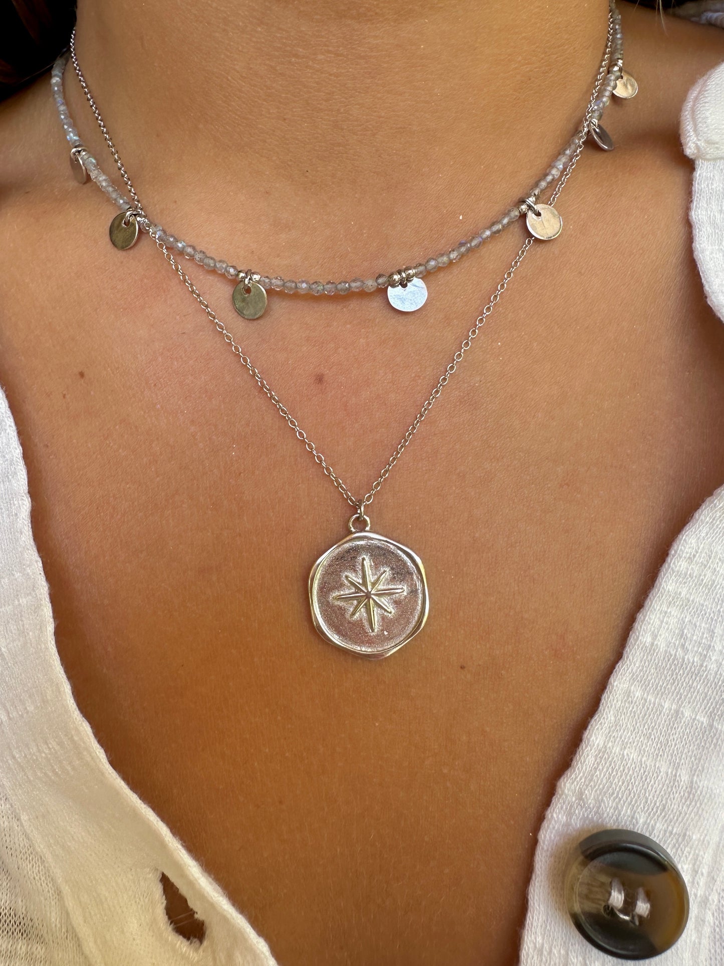 Alella silver necklace - different stones