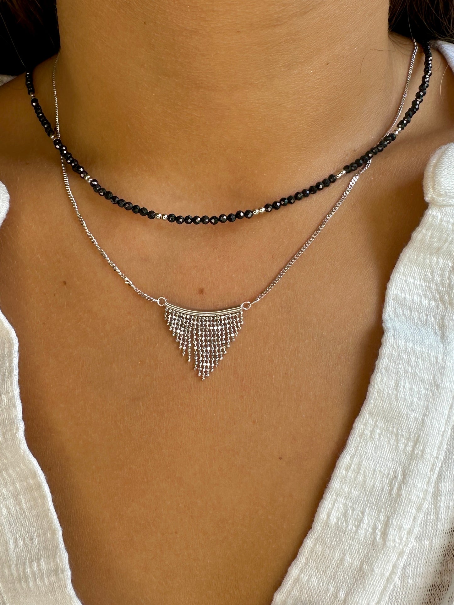 Tiana silver necklace - different stones