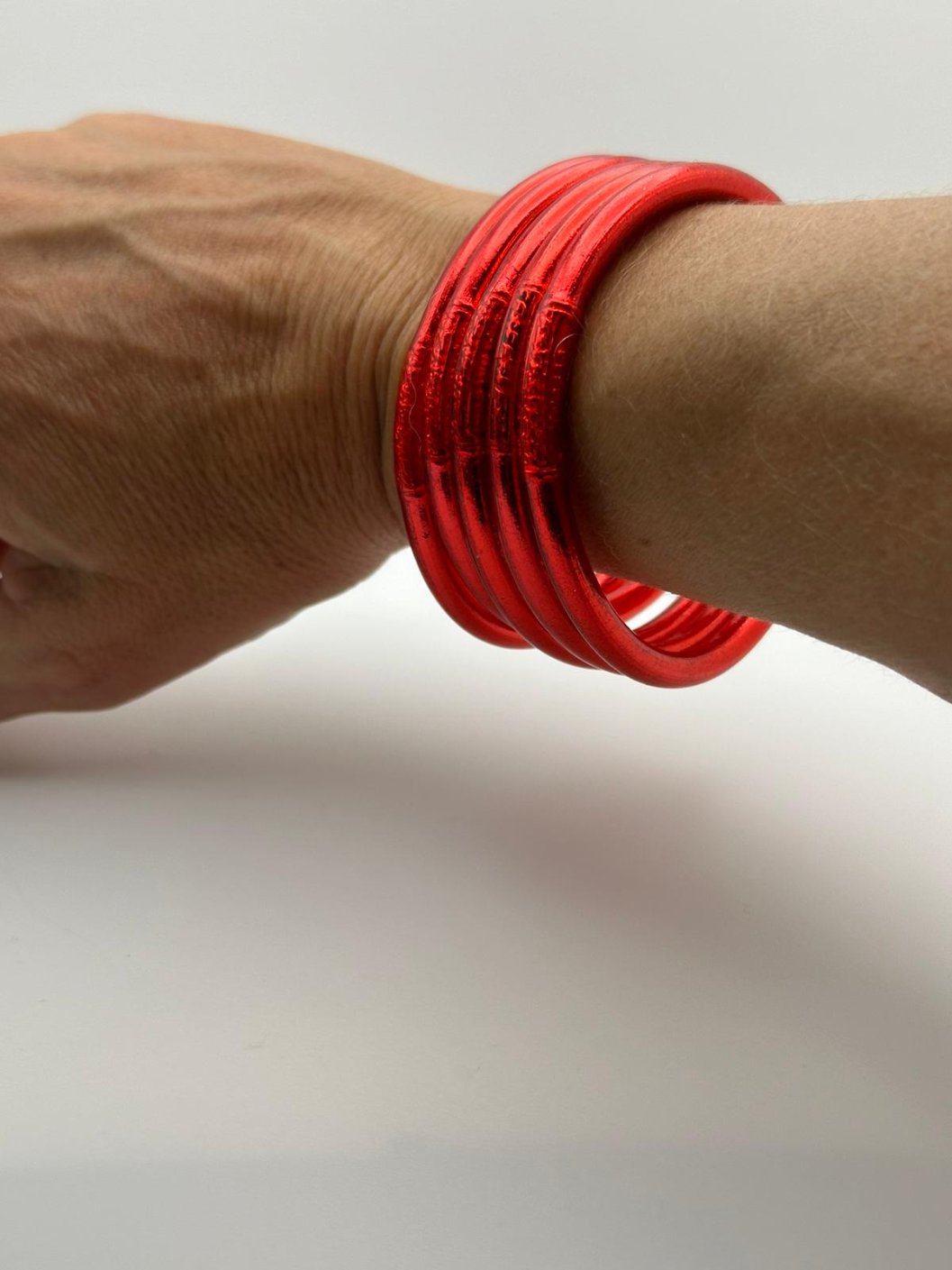 Pulsera Budista lisa roja