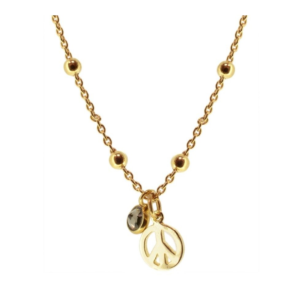 Collar Alp con cuarzo y paz