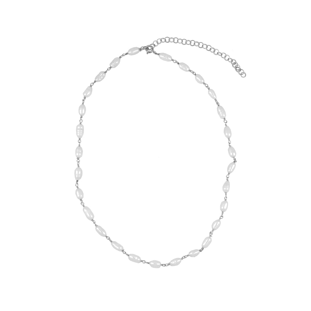 Collar Badalona plata - diferentes piedras