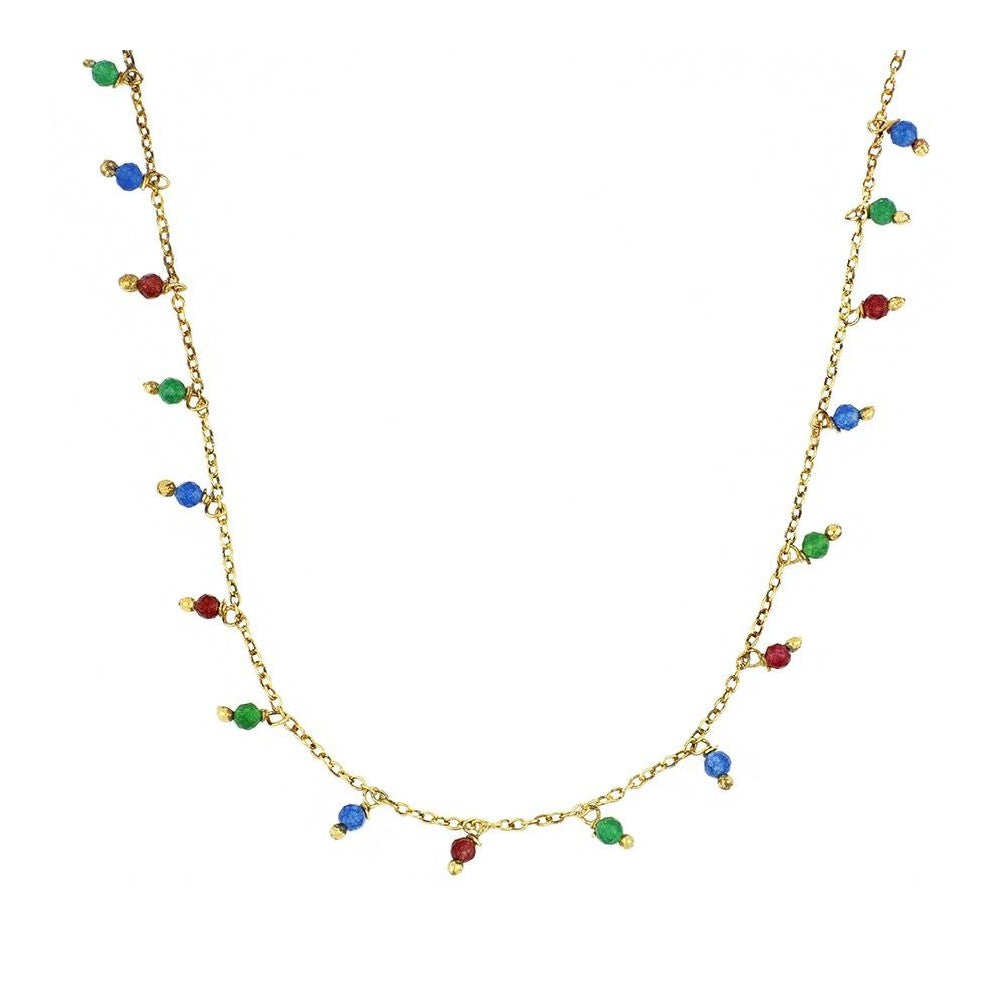 Collar Premià oro - diferentes piedras