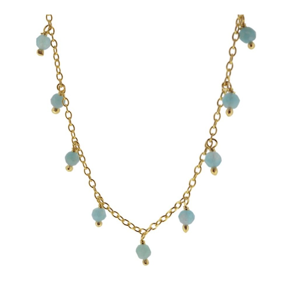 Collar Premià oro - diferentes piedras