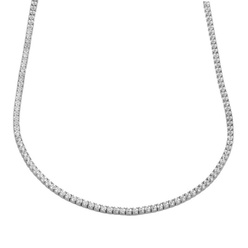 Riviere white zirconia necklace