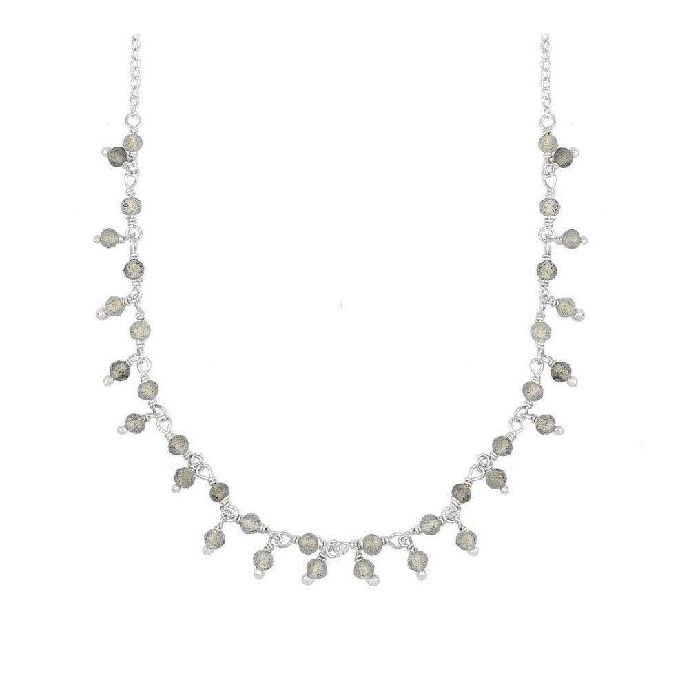 Collar Masnou plata - diferentes piedras