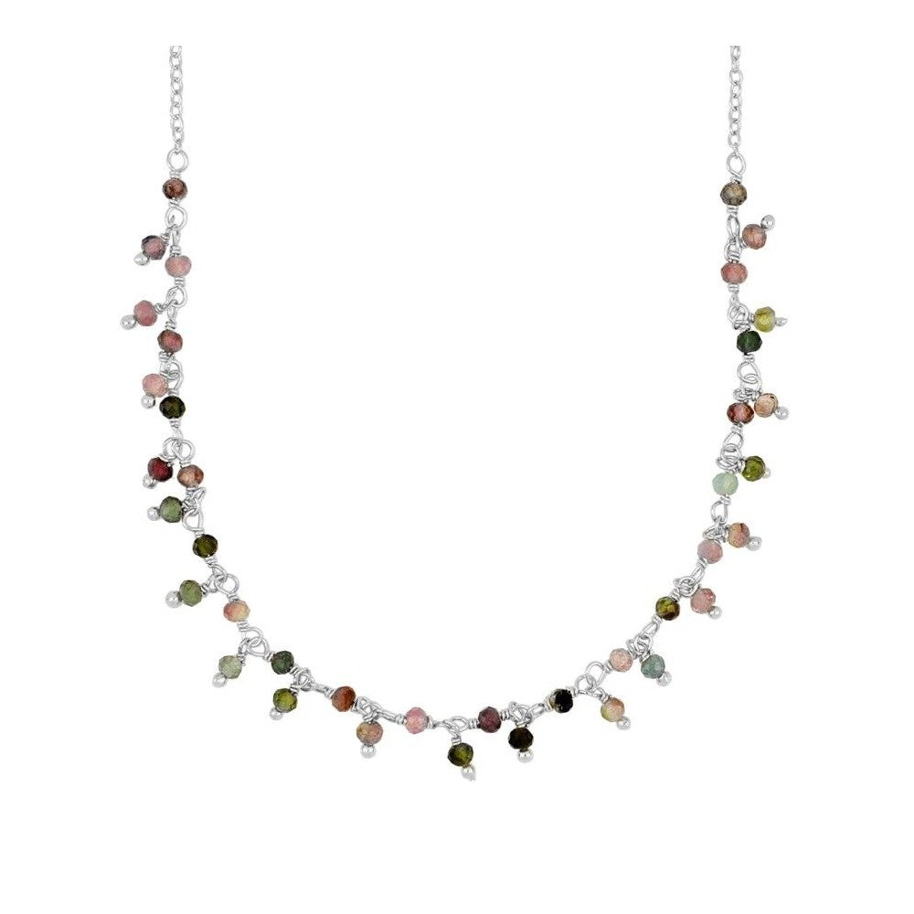 Collar Masnou plata - diferentes piedras