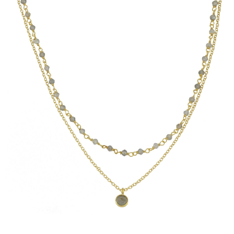 Collar Vilassar de Mar oro - diferentes piedras