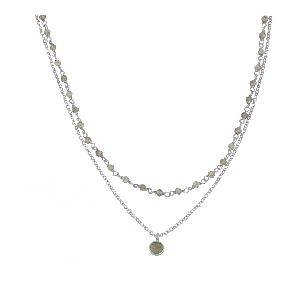 Collar Vilassar de Mar plata - diferentes piedras