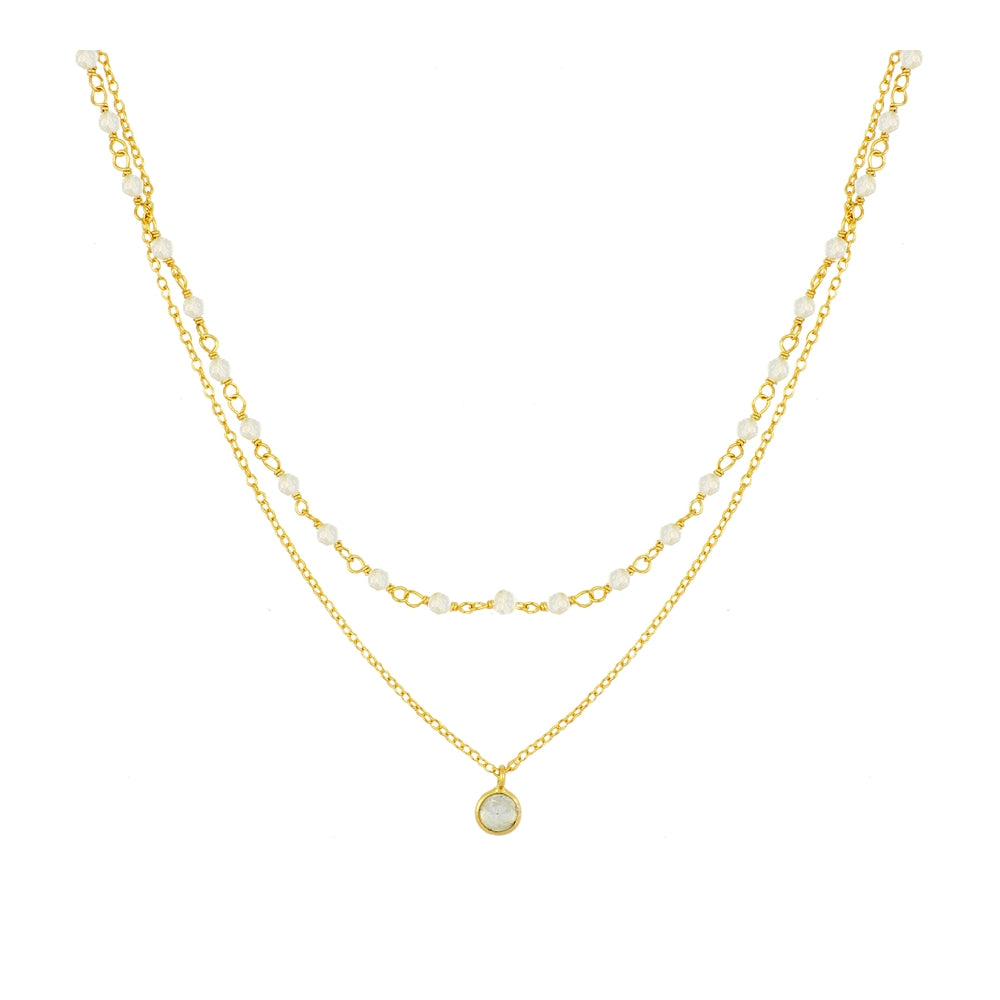 Collar Vilassar de Mar oro - diferentes piedras