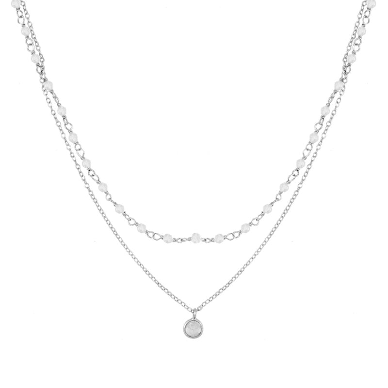 Collar Vilassar de Mar plata - diferentes piedras
