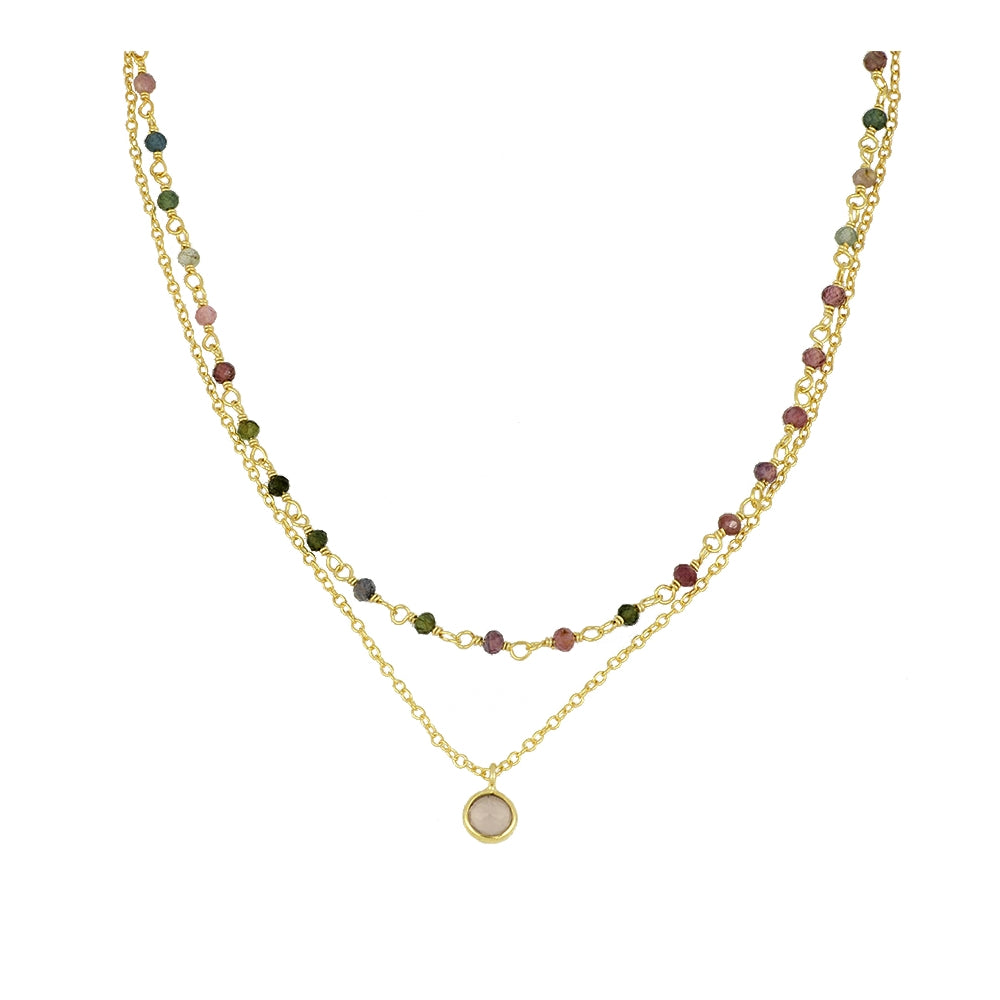 Collar Vilassar de Mar oro - diferentes piedras