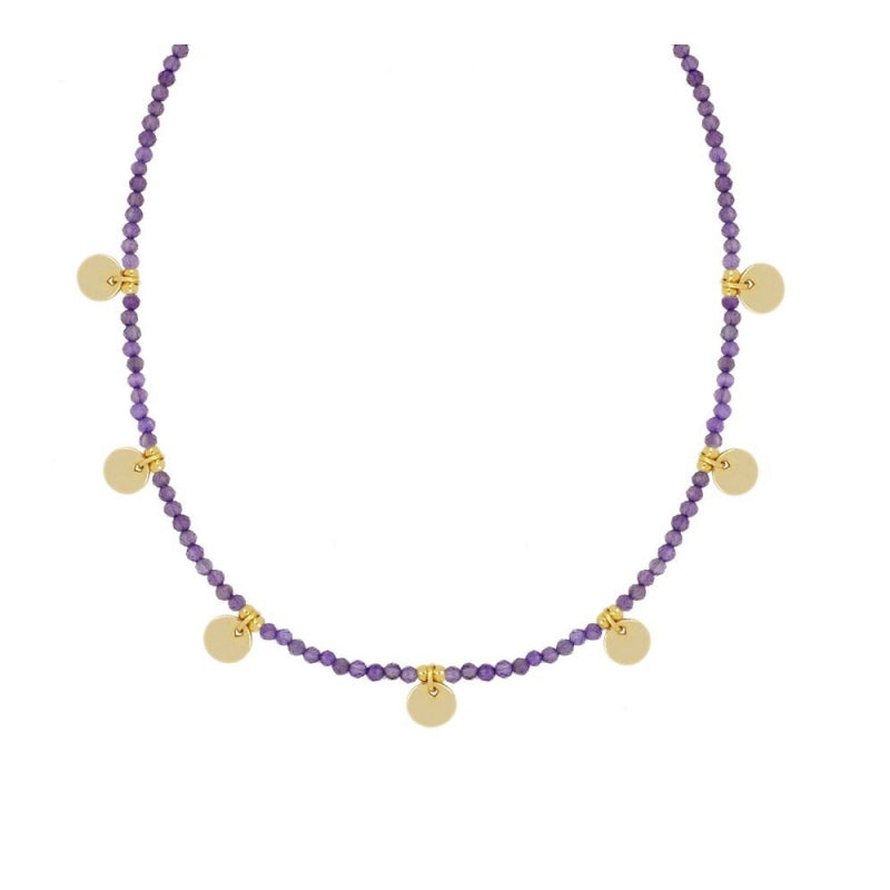 Collar Alella oro-diferentes piedras
