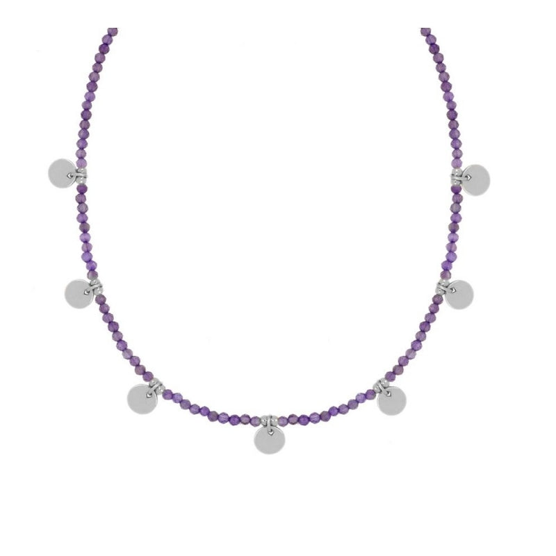 Collar Alella plata - diferentes piedras