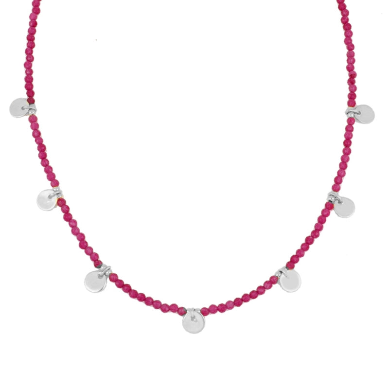 Collar Alella plata - diferentes piedras