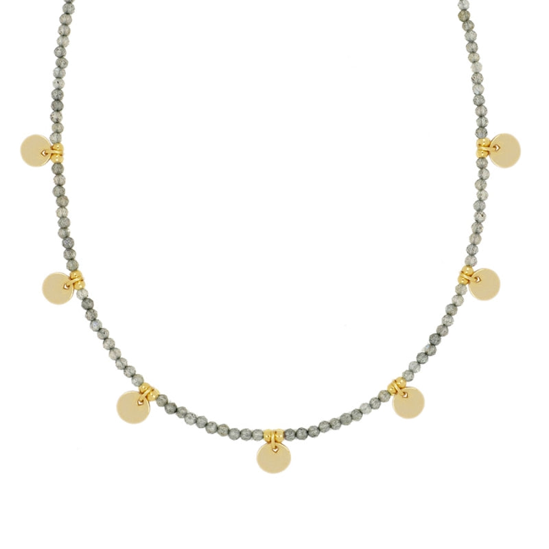 Collar Alella oro-diferentes piedras