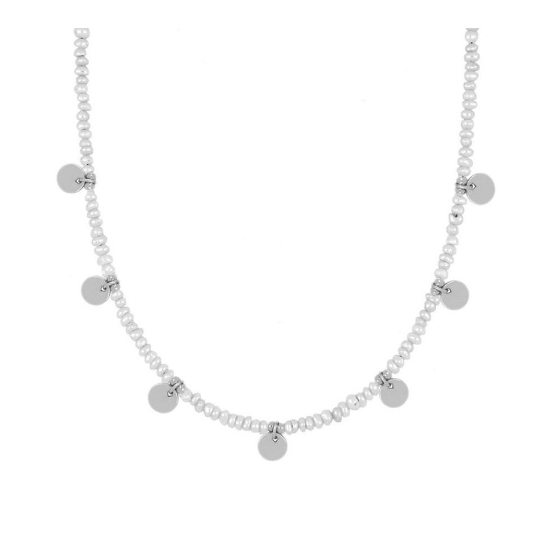 Collar Alella plata - diferentes piedras