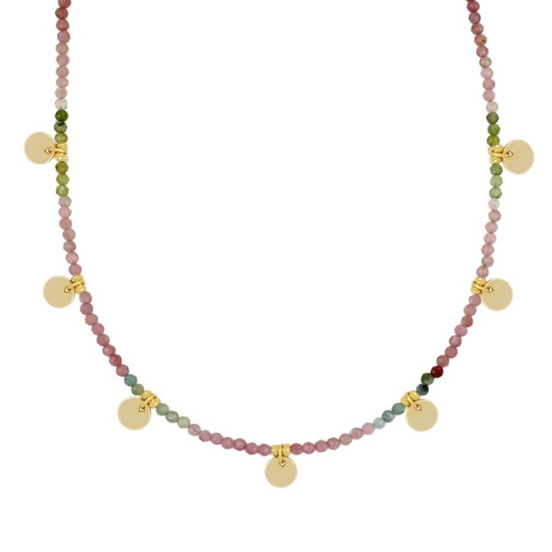 Collar Alella oro-diferentes piedras