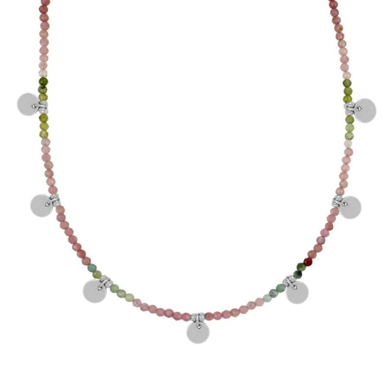 Collar Alella plata - diferentes piedras