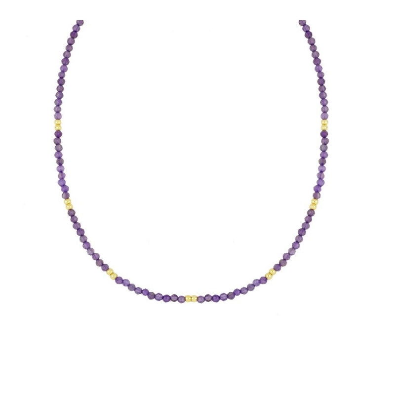 Collar Tiana oro- diferentes piedras