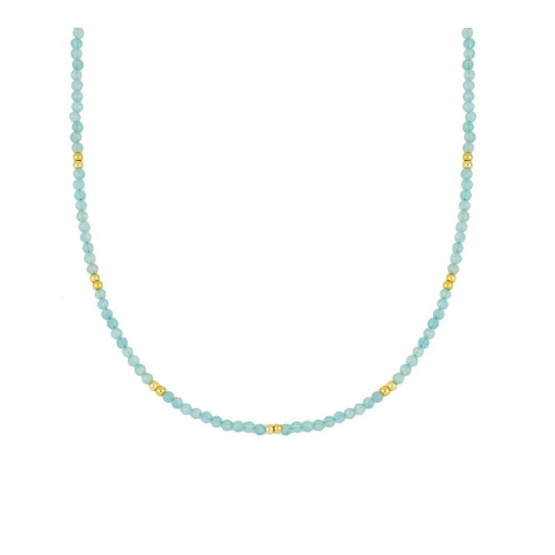 Collar Tiana oro- diferentes piedras