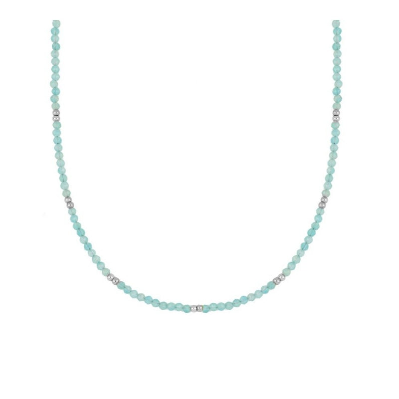 Collar Tiana plata- diferentes piedras