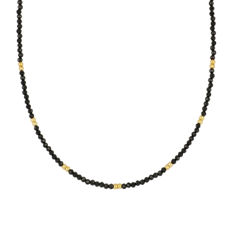Collar Tiana oro- diferentes piedras