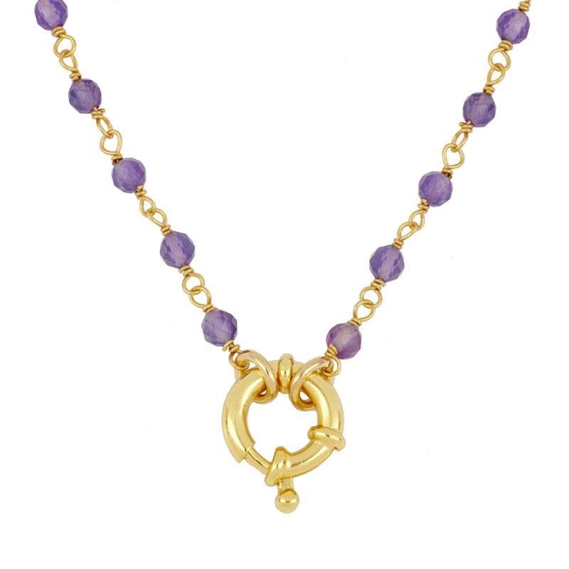 Collar Cabrils oro - diferentes piedras