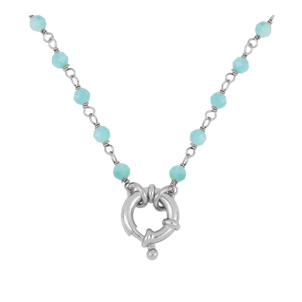 Collar Cabrils plata- diferentes piedras