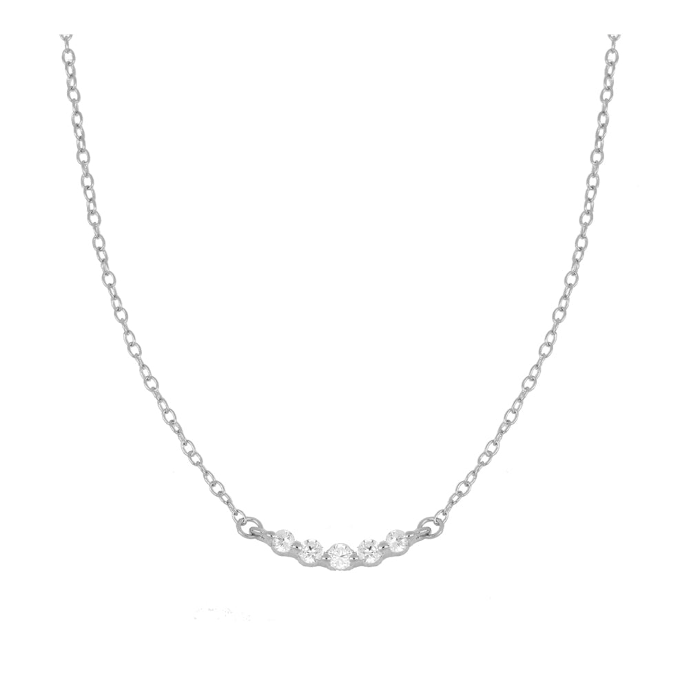 Necklace with zirconia