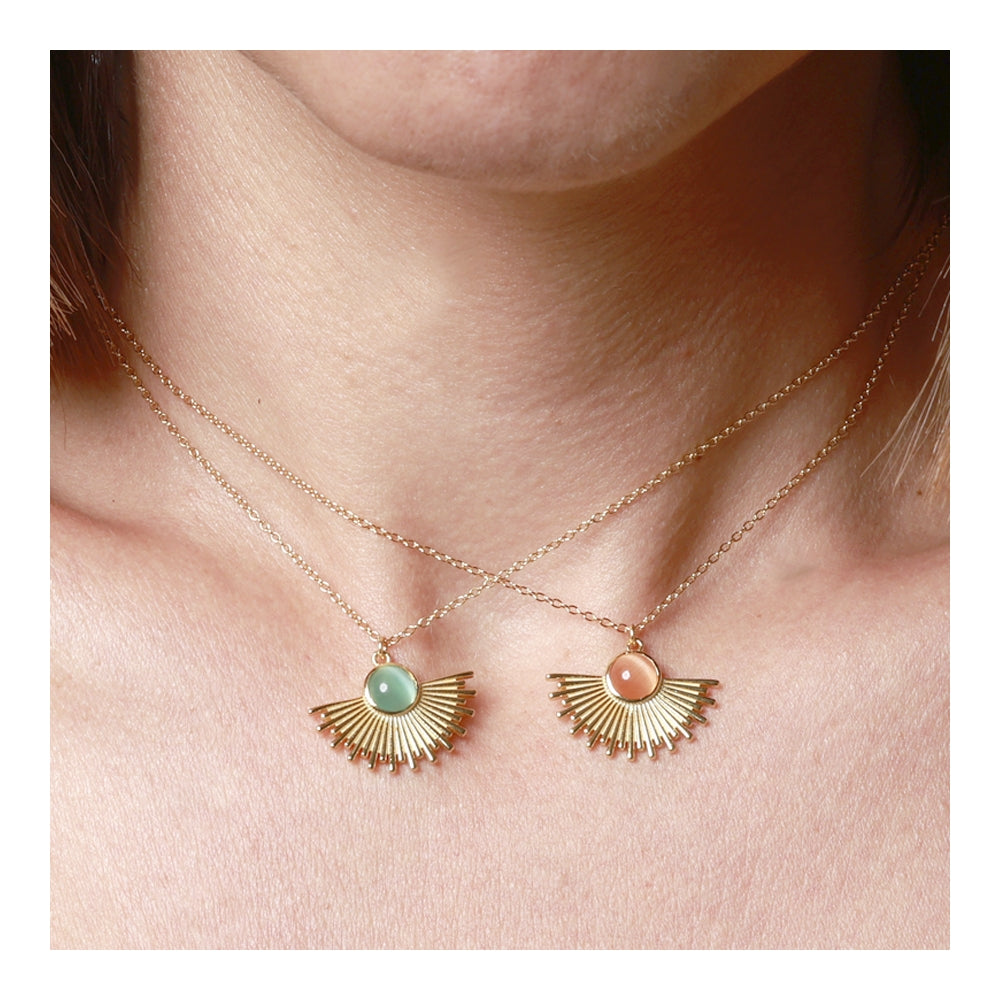 Collar Sol oro - diferentes piedras