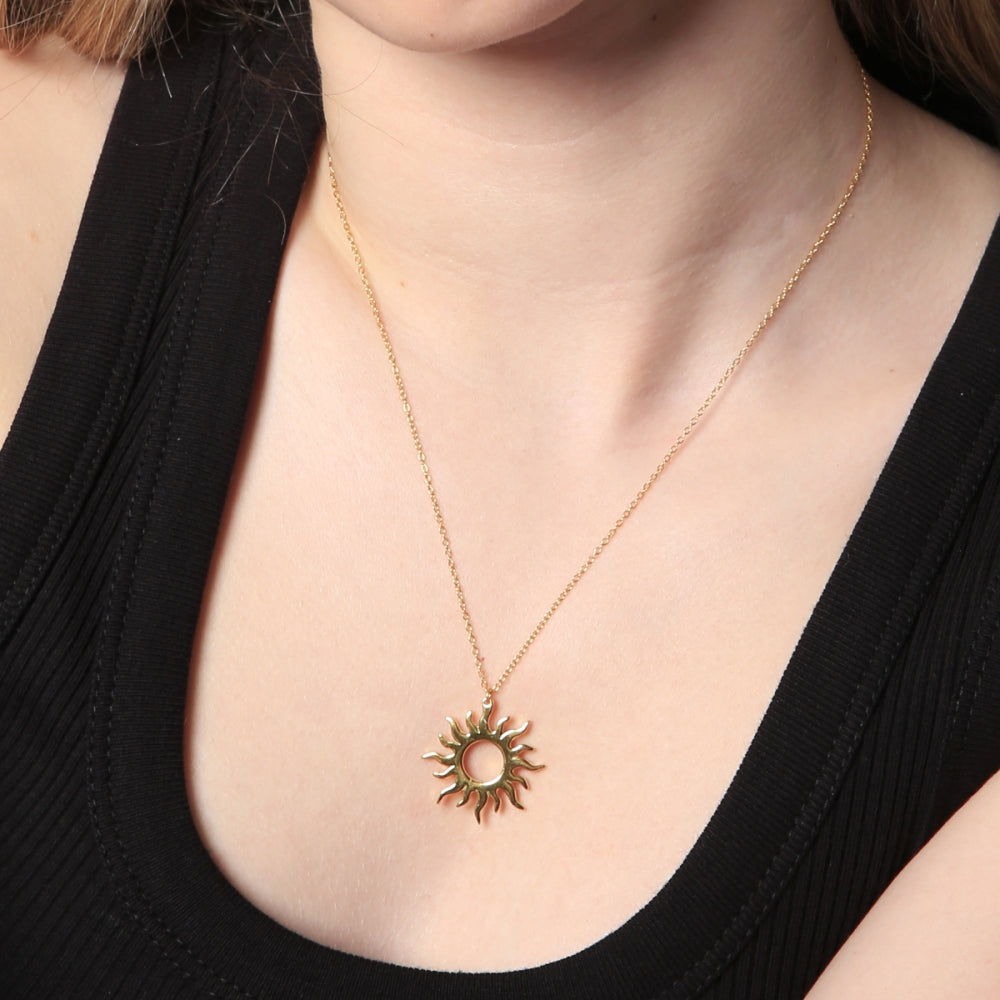 Setting sun necklace