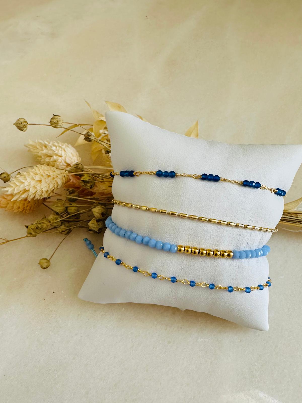 Pulsera Ocata oro- diferentes piedras