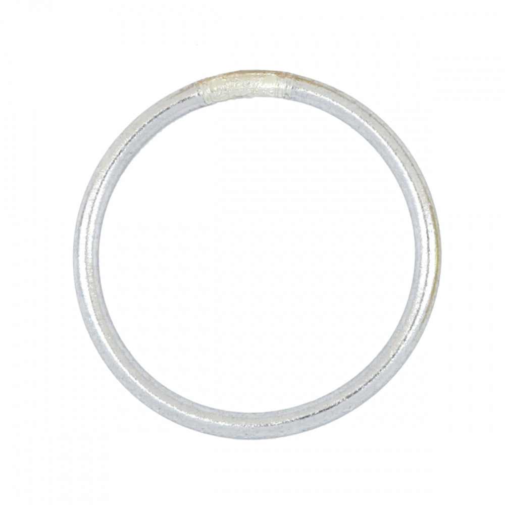 Pulsera Budista plateada lisa