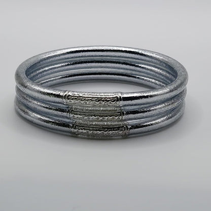 Buddhist bracelet silver