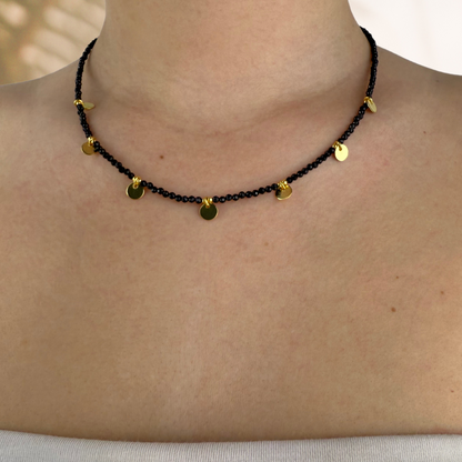 Collar Alella oro-diferentes piedras