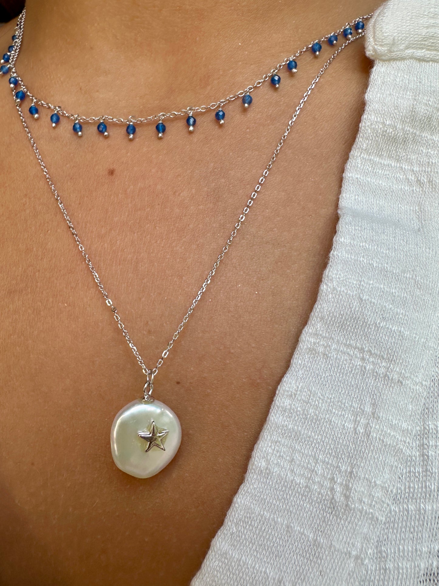 Montgat silver necklace - different stones