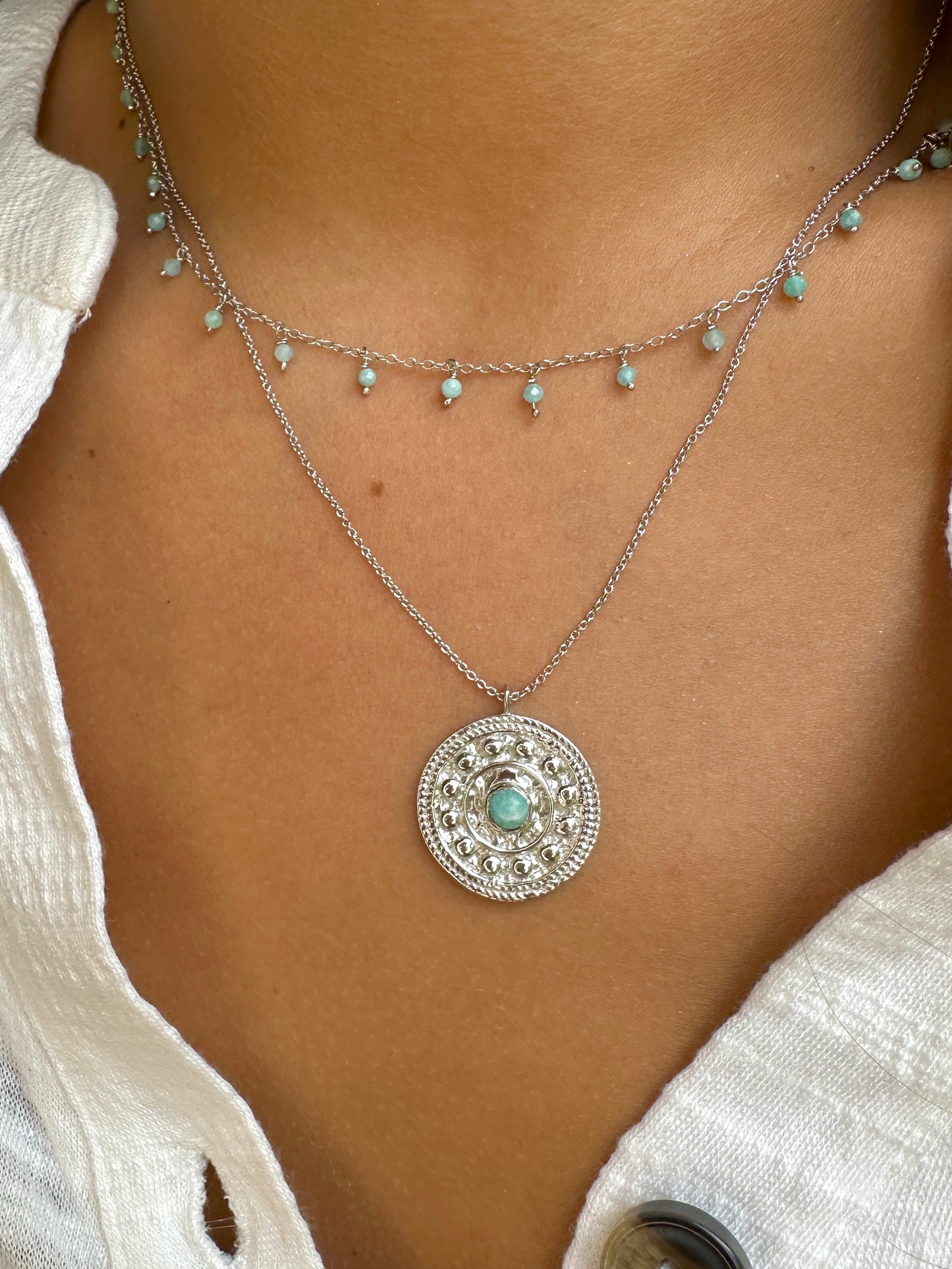 Premià silver necklace - different stones