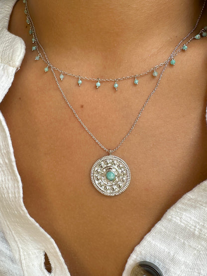 Premià silver necklace - different stones