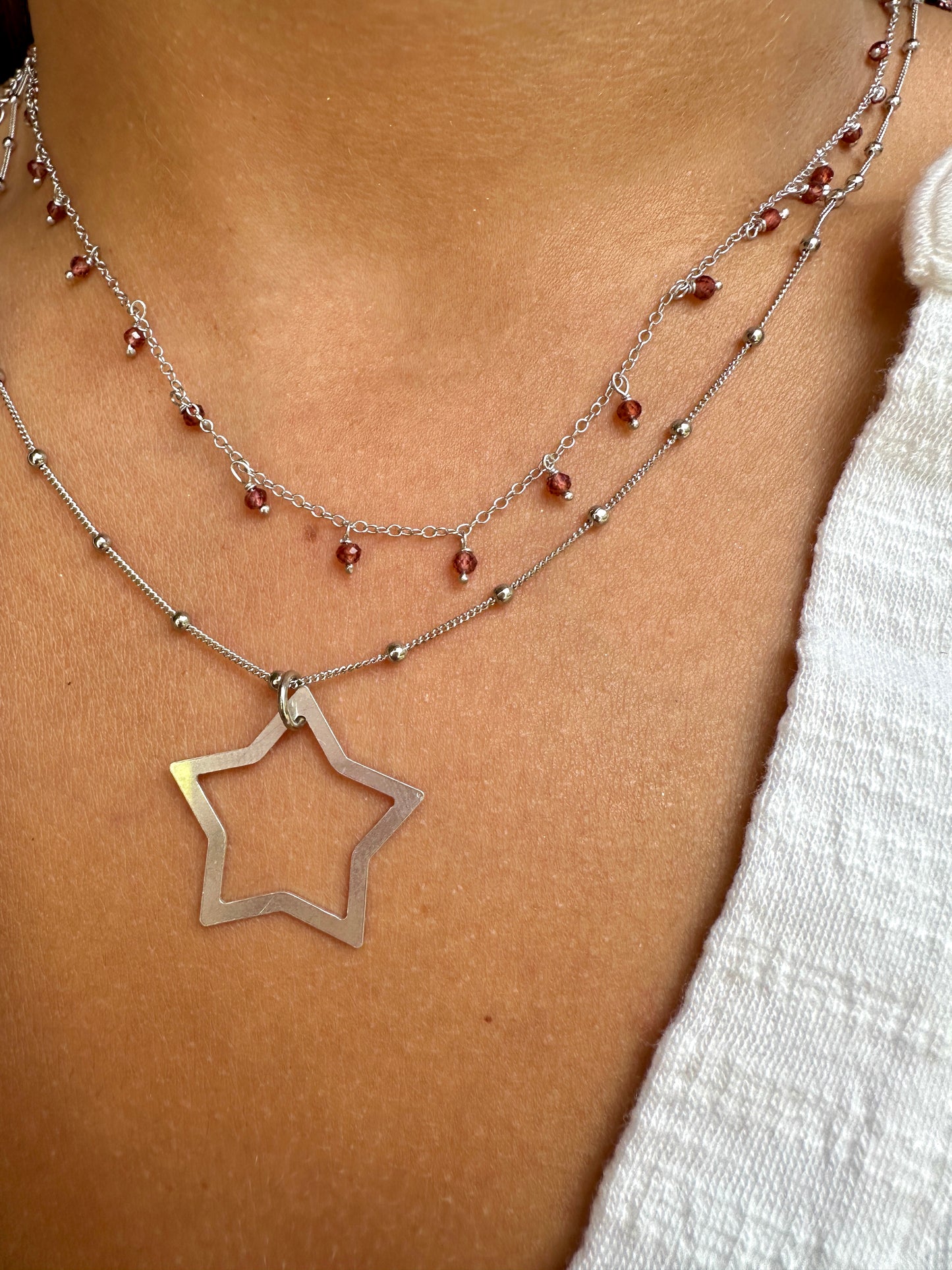 Premià silver necklace - different stones